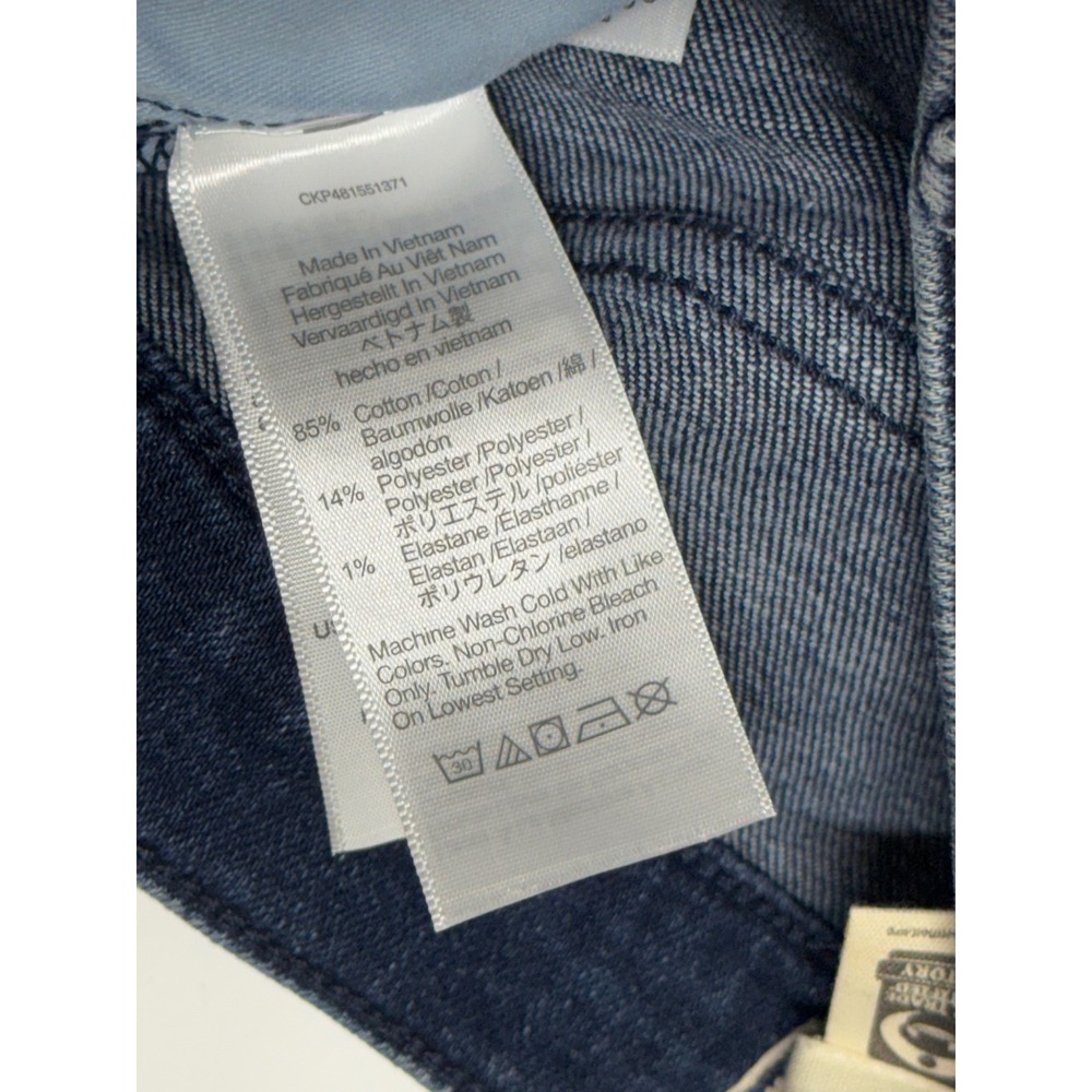 Madewell Kick Out Full-Length Jeans Dark Indigo Mid Rise W 25P NR945 - Picture 4 of 6